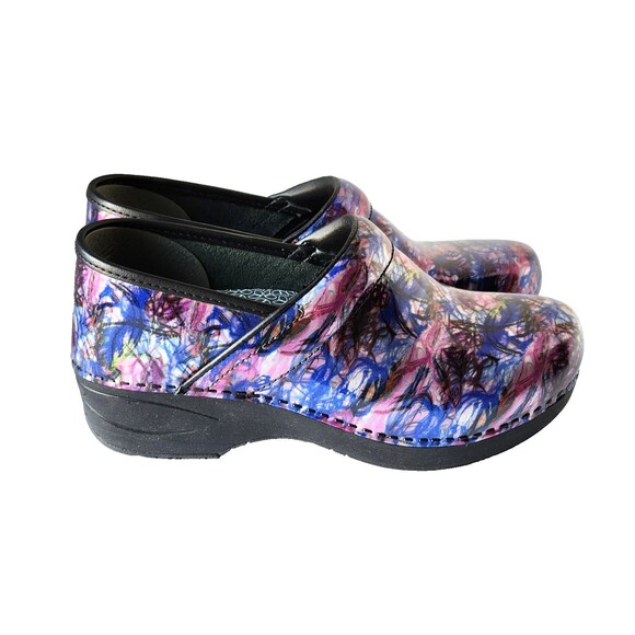 Dansko XP 2.0 Patent Leather Clog Womens EU 38 US 7.5 8 Multicolor Swirl - Picture 4 of 10